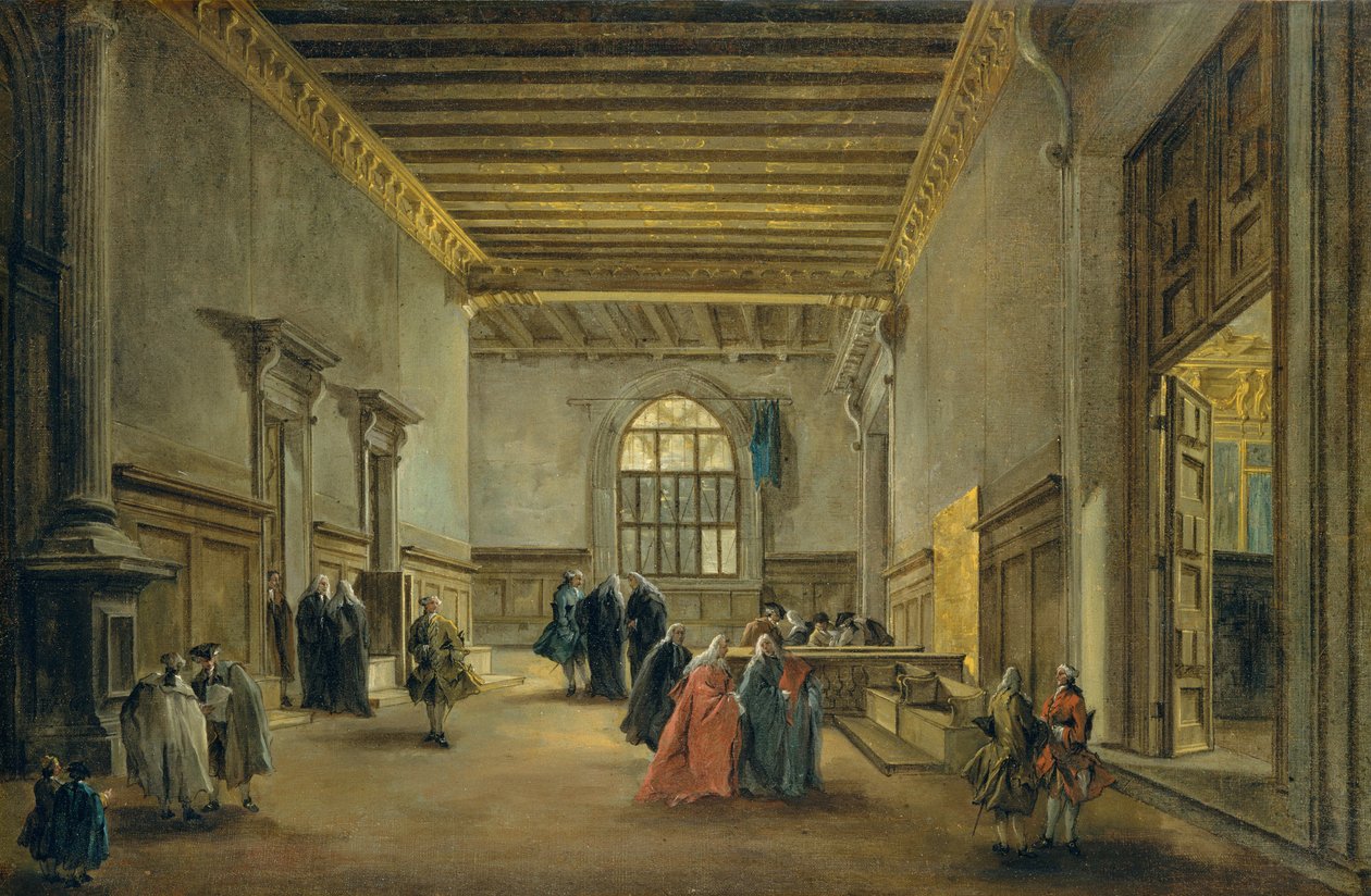 The Antechamber of the Sala del Maggior Consiglio by Francesco Guardi