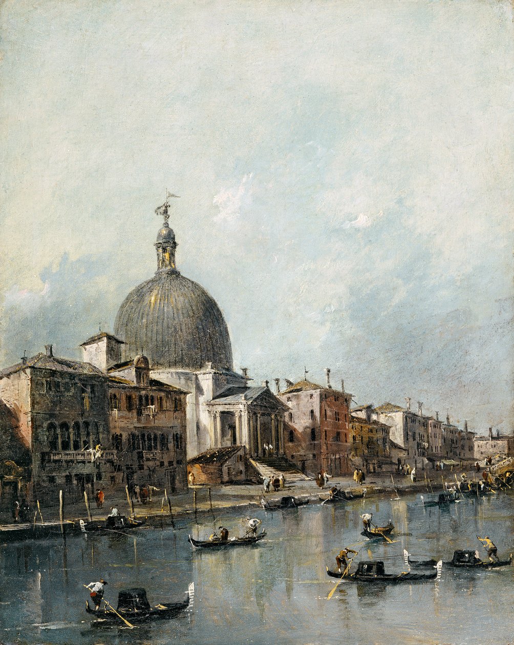 The Church of San Simeone Piccolo on the Grand Canal, Venice by Francesco Guardi