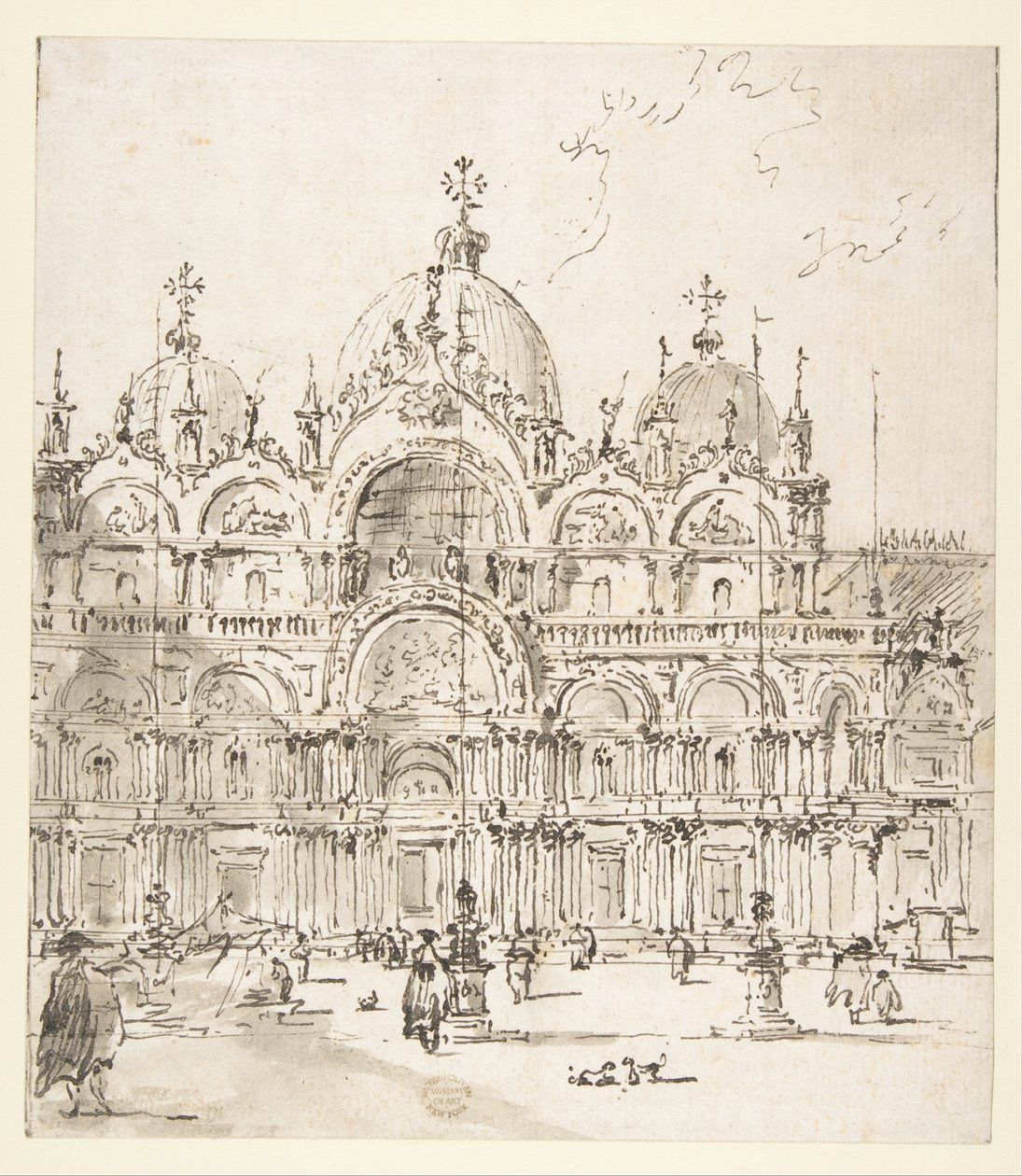 View of Piazza with Basilica of San Marco by Francesco Guardi