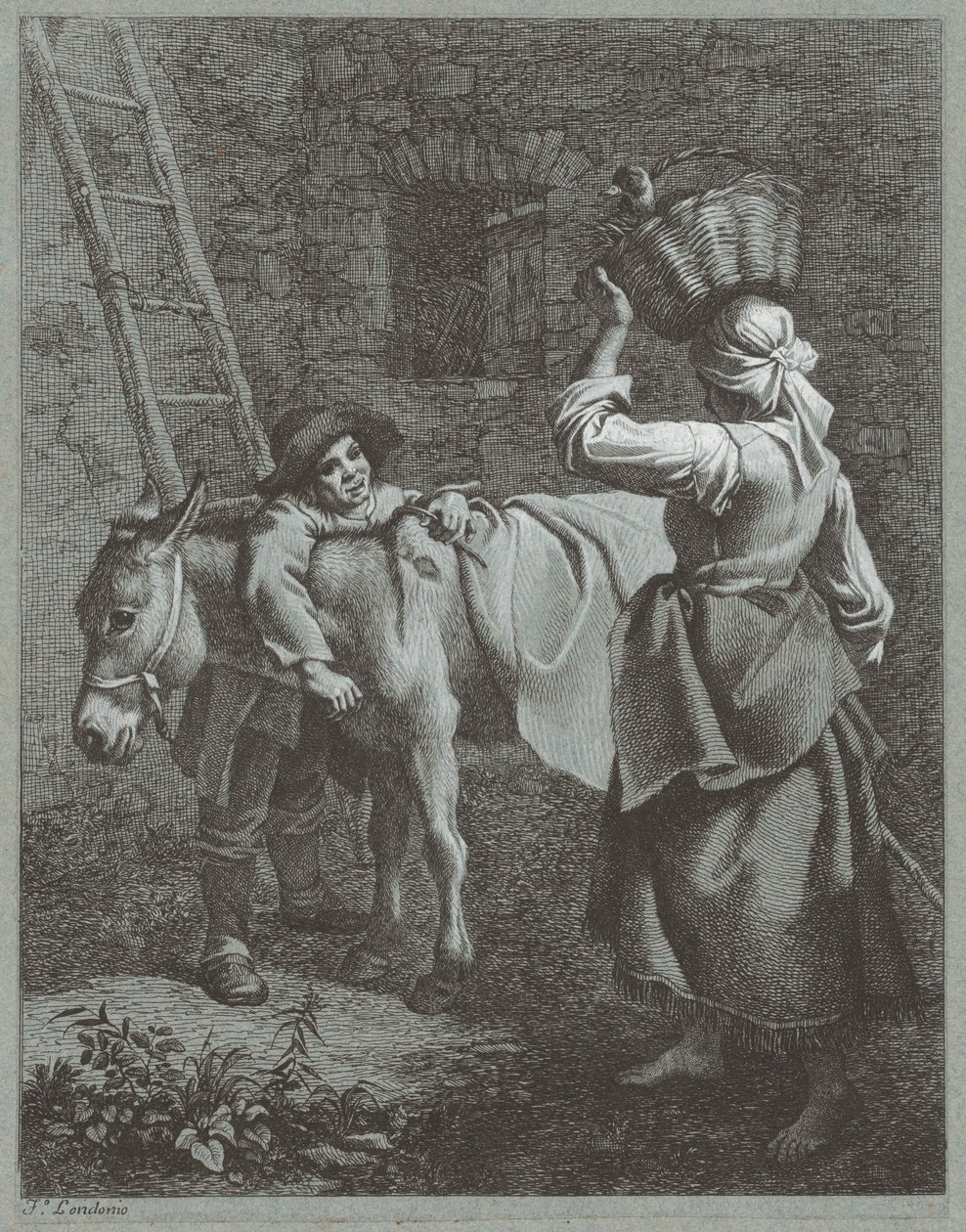 Shepherd Boy Speaking to a Farm Girl, 1764 by Francesco Londonio