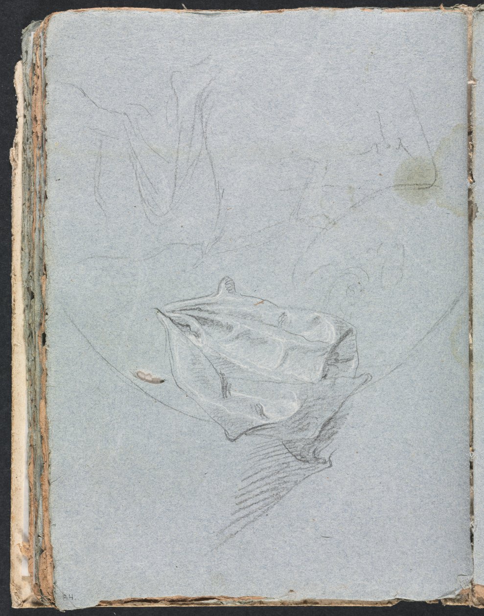 Verona Sketchbook: Drapery study (page 84) by Francesco Lorenzi