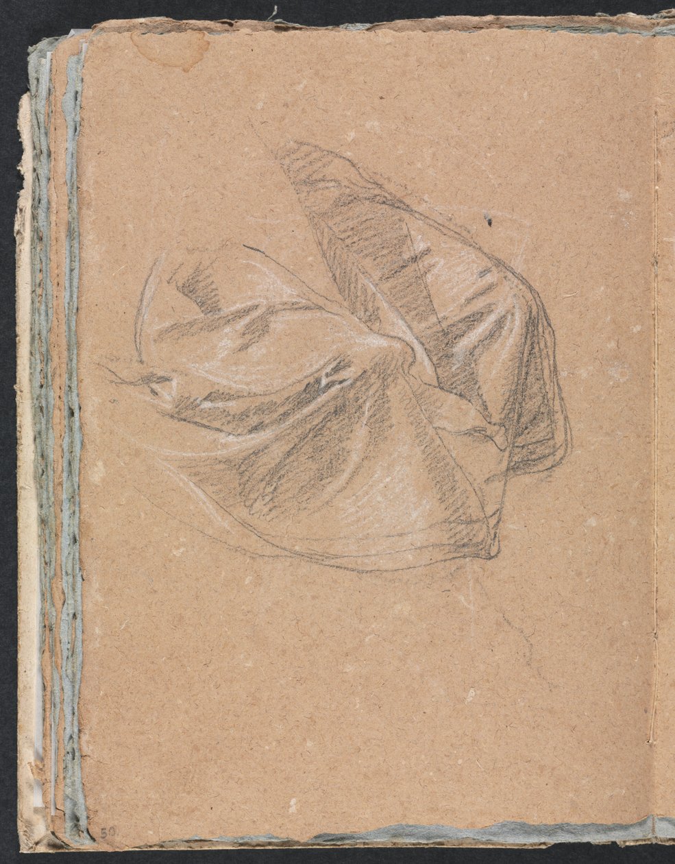 Verona Sketchbook: Drapery study page 50 by Francesco Lorenzi