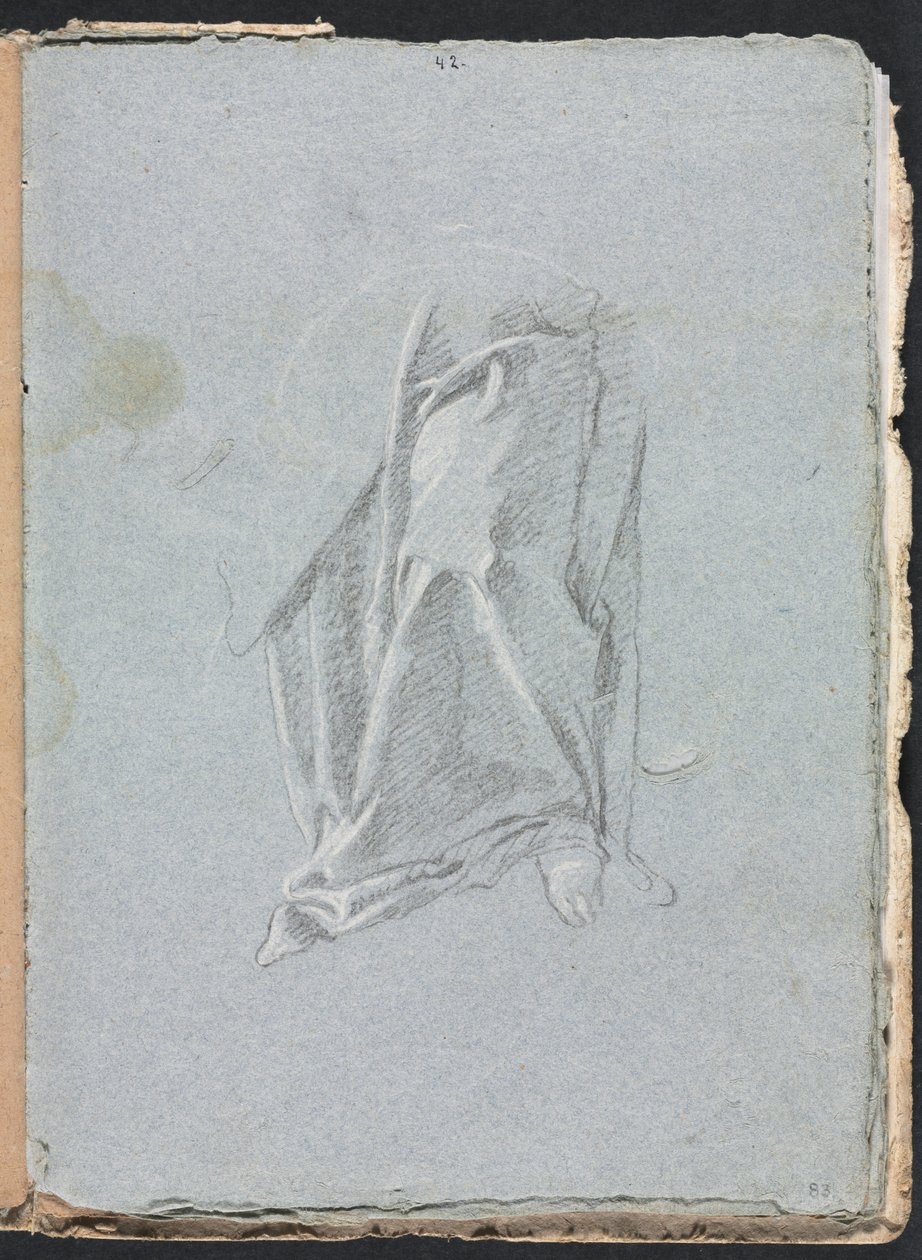 Verona Sketchbook: Drapery with foot (page 83) by Francesco Lorenzi