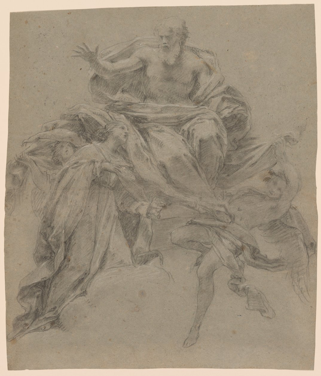 The Immaculate Conception with God the Father and Angels by Francesco Mancini