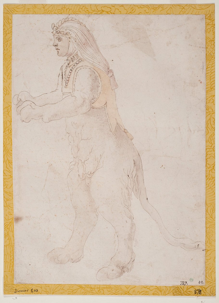 Sphinx Standing Erect by Francesco Primaticcio