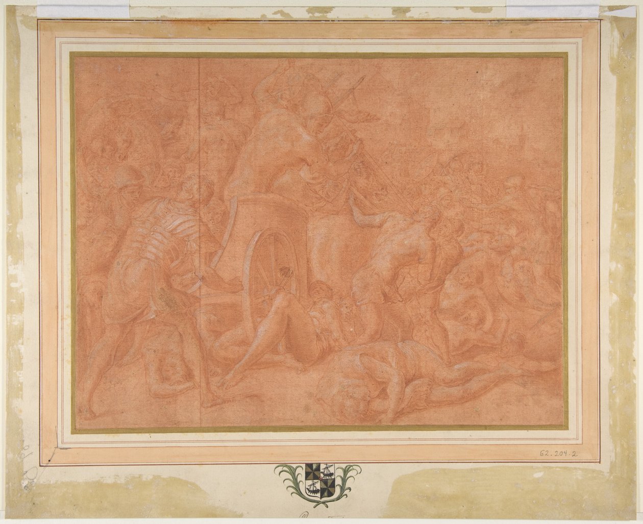 Ulysses and His Companions Fighting the Cicones Before the City of Ismaros, Study for a Destroyed Fresco in the Galerie d