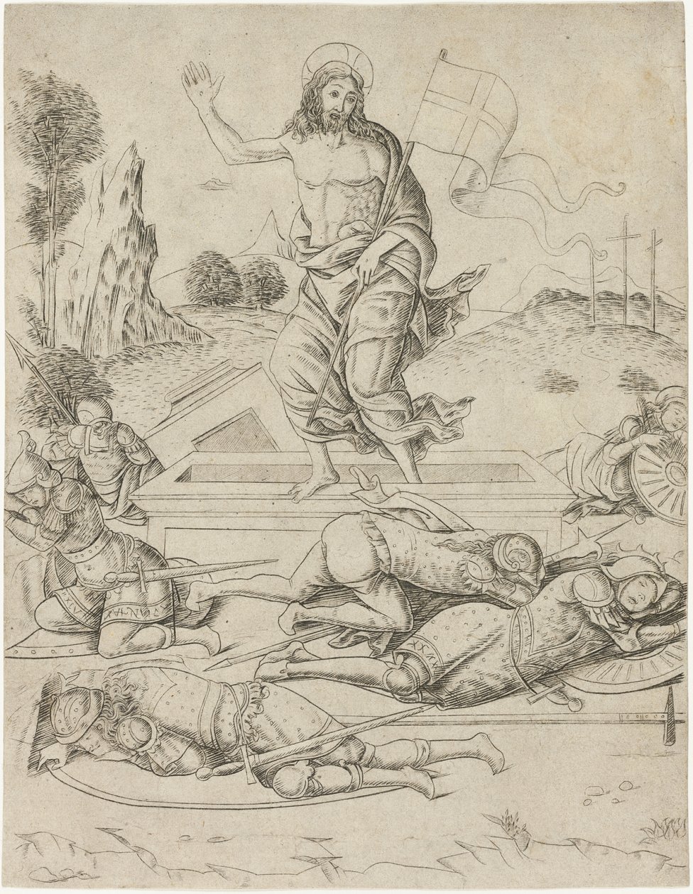 The Resurrection, plate eleven from the Life of the Virgin and Christ by Francesco Rosselli