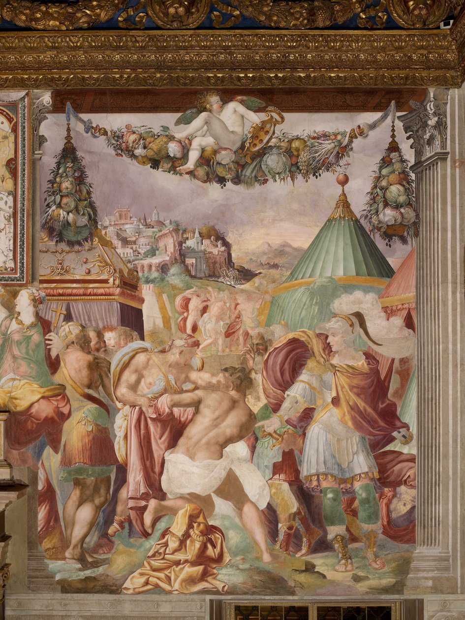 Camillo Punishes the Treacherous Teacher from Falerii by Francesco Salviati