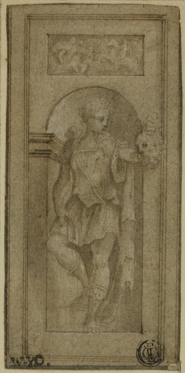 Niche Statue of David with the Head of Goliath by Francesco Salviati