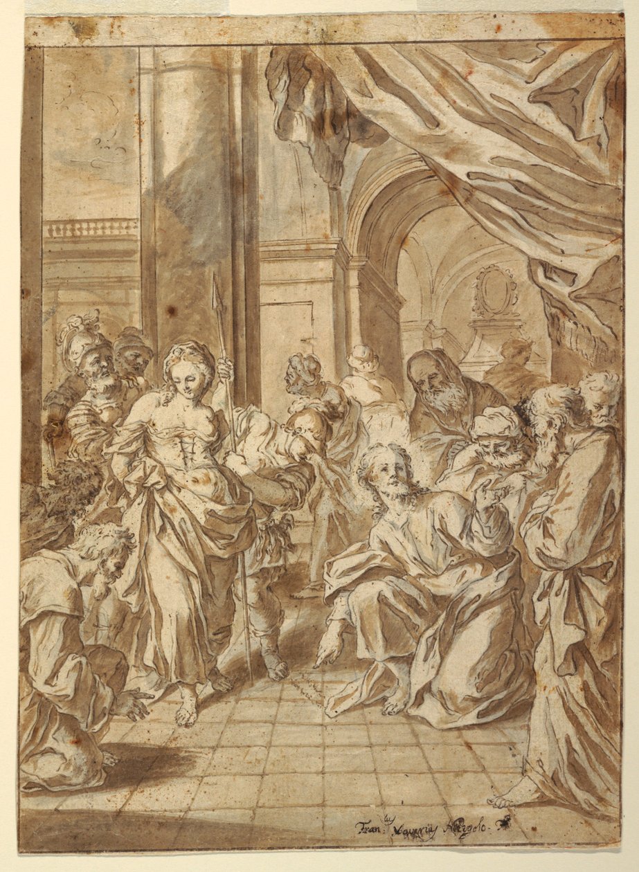 Christ and the Adulterous Woman, 1750–60 by Francesco Saverio Mergolo