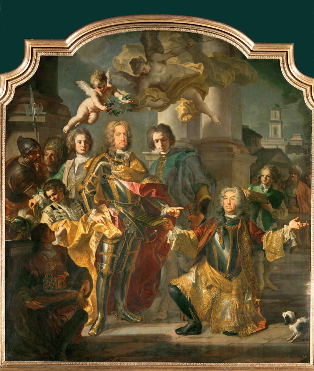 Count Althan Presents Emperor Karl VI with the Inventory of the Imperial Gallery of Paintings by Francesco Solimena