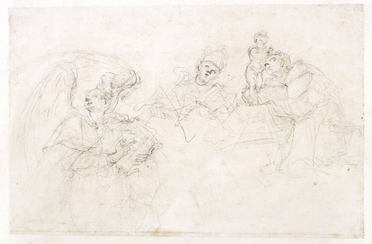 Three Saints: St. Vincent Ferrer, a Pope, and St. Anthony of Padua by Francesco Solimena