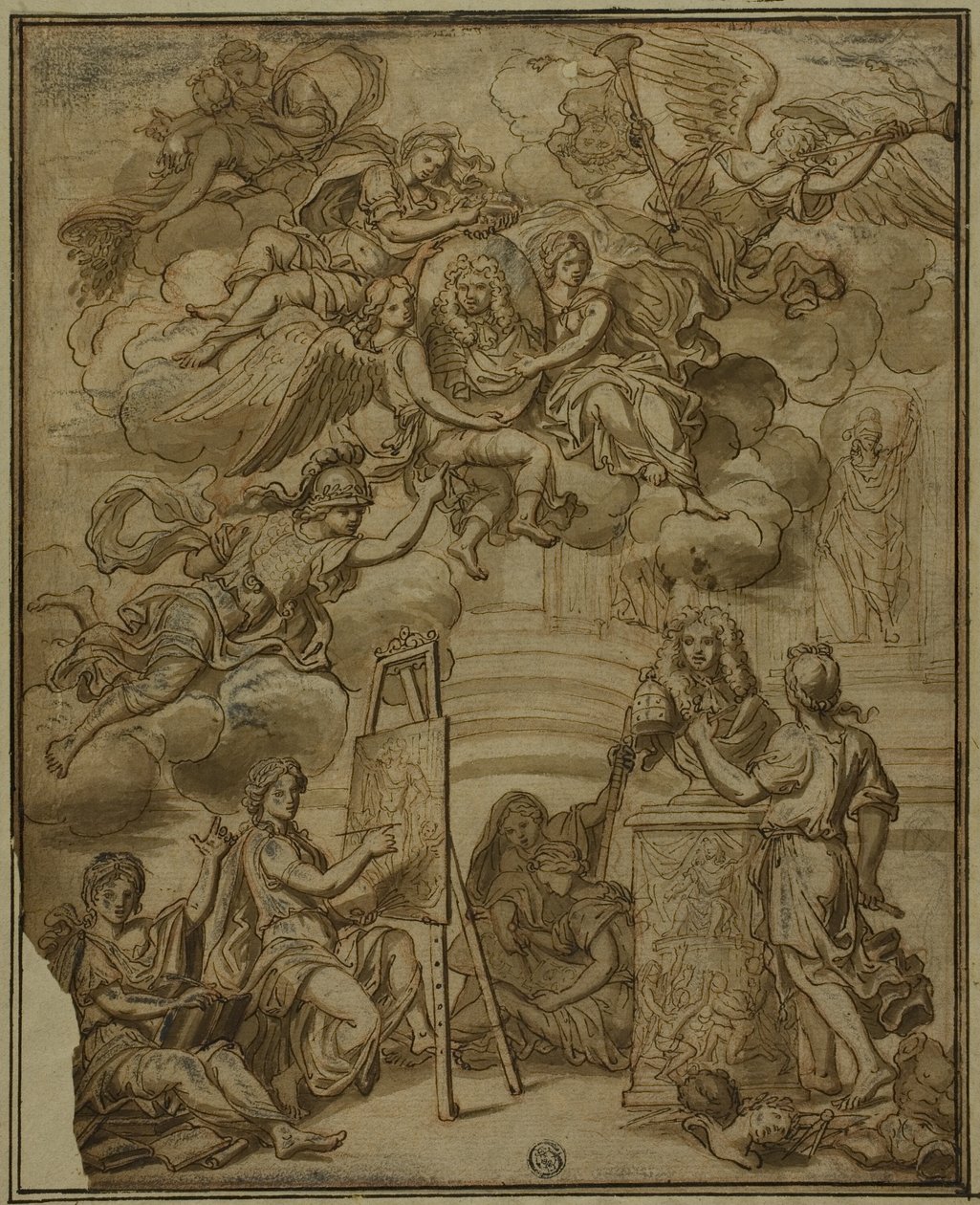 Title Page with Portrait of Viceroy of Naples by Francesco Solimena