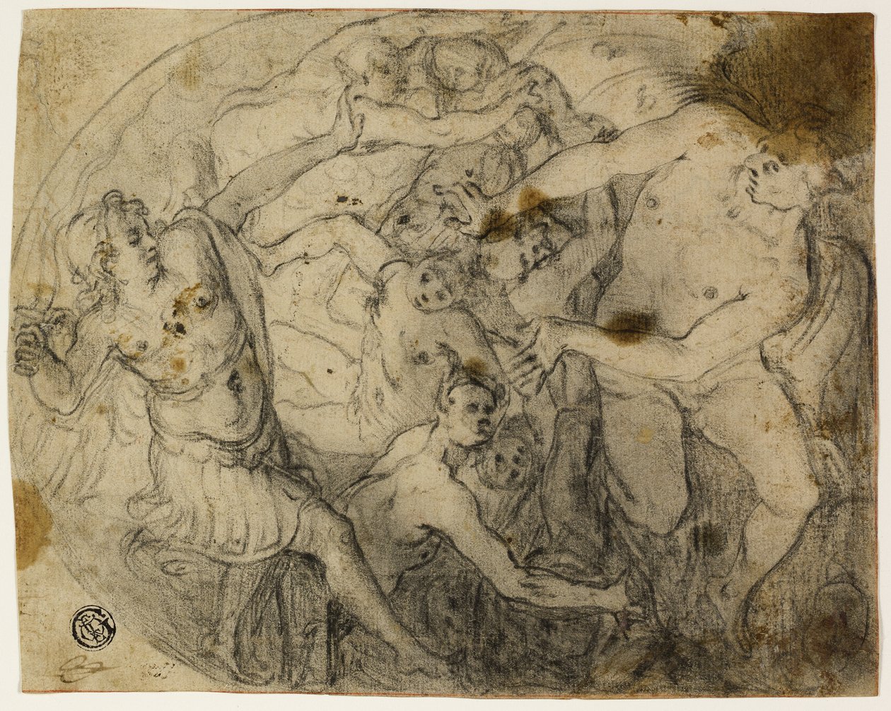Study for Saint Michael Casting Out Lucifer by Francesco Vanni