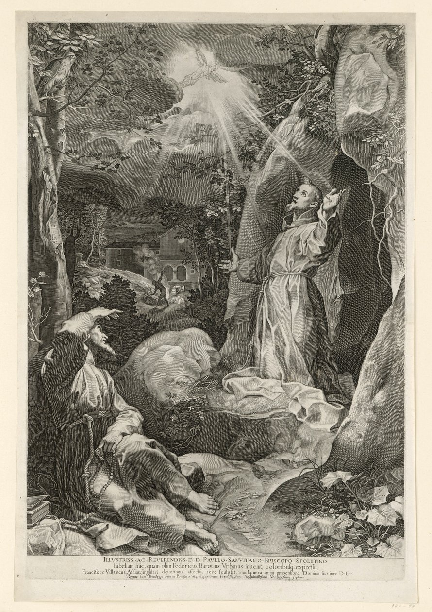 The Stigmatization of Saint Francis by Francesco Villamena