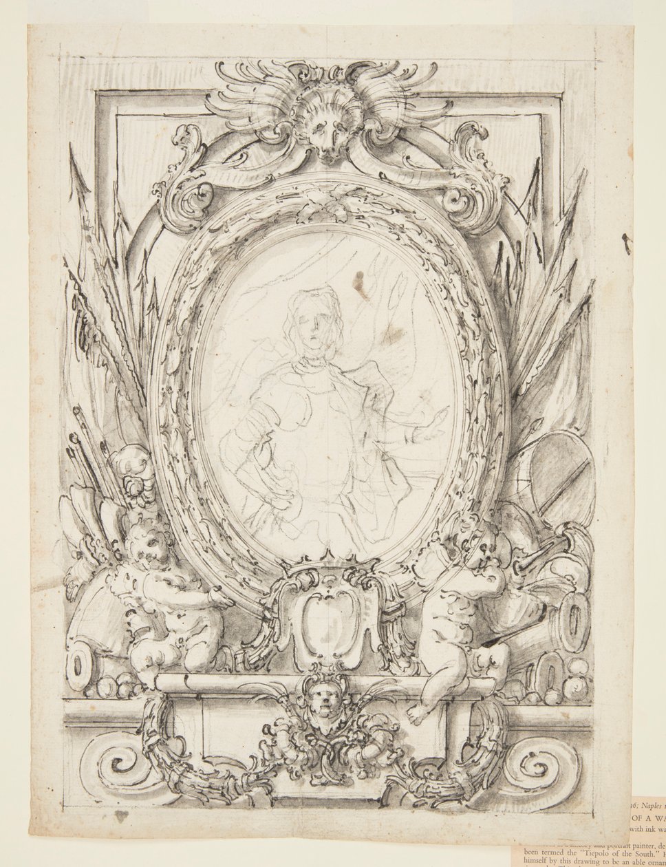 Design for a Panel with Portrait of a Nobleman by Francesco de Mura