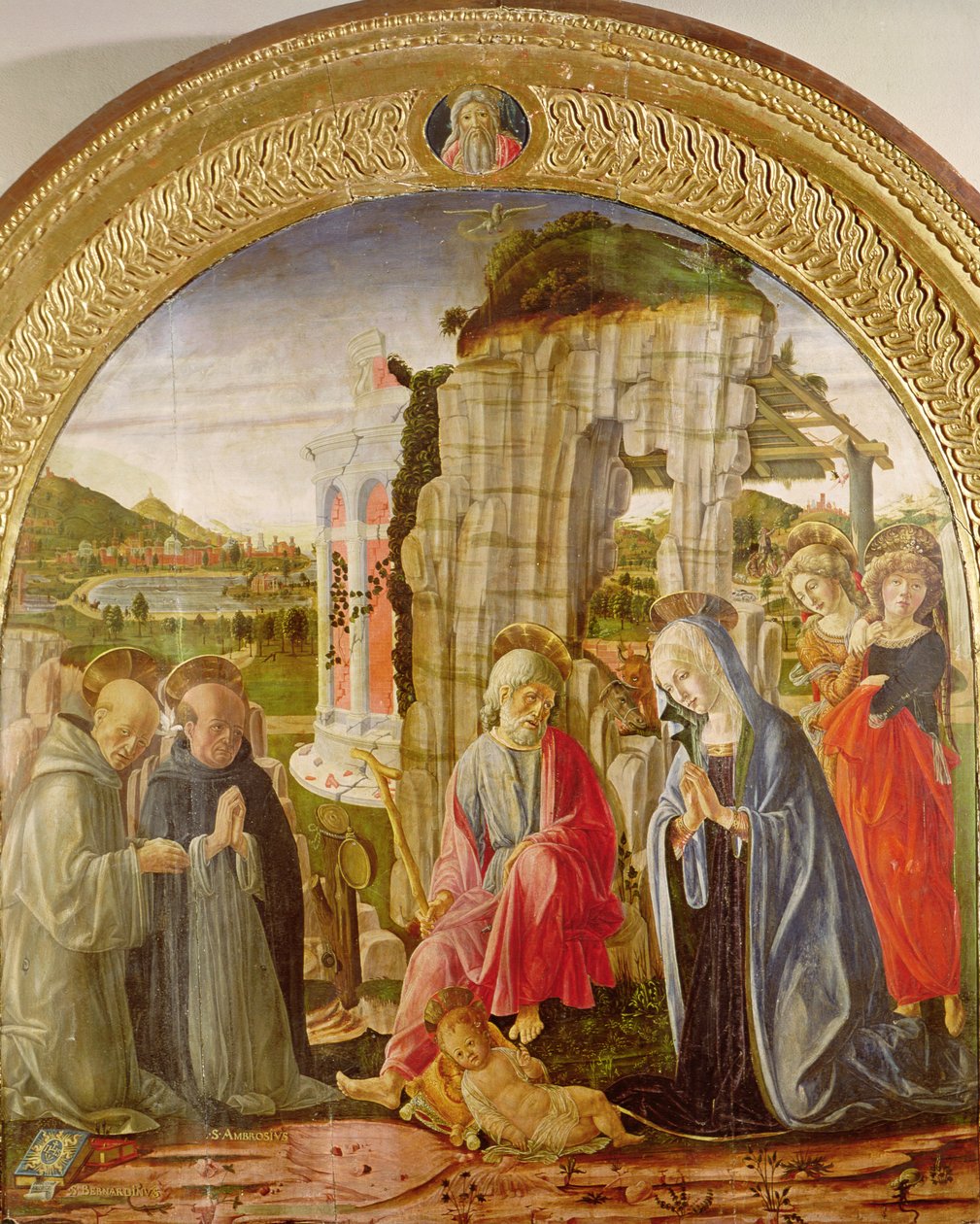 Adoration of the Child by St. Ambrose and St. Bernard by Francesco di Giorgio Martini