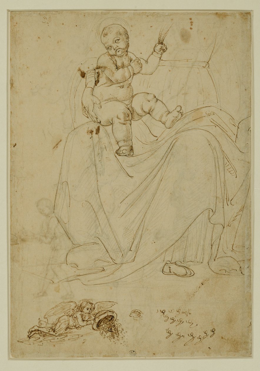 The Infant Jesus on the Knees of the Virgin by Francesco di Simone (attr. to)