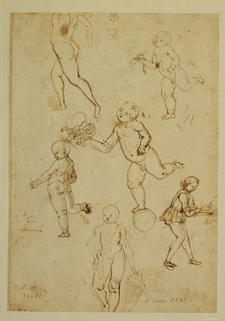 Three Children; A Putto by Francesco di Simone (attr. to)