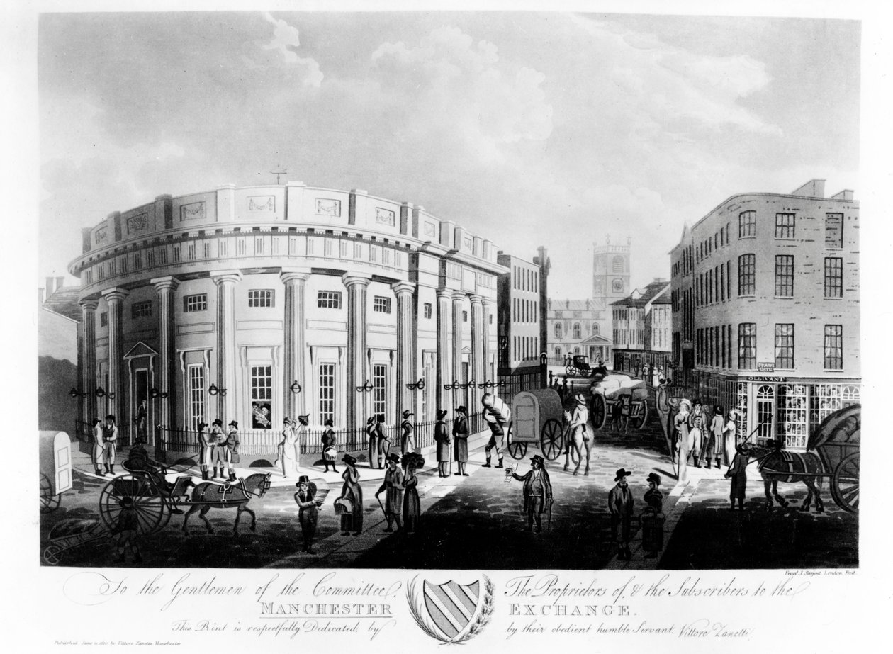 The Manchester Exchange, 1810 by Francis James Sarjent
