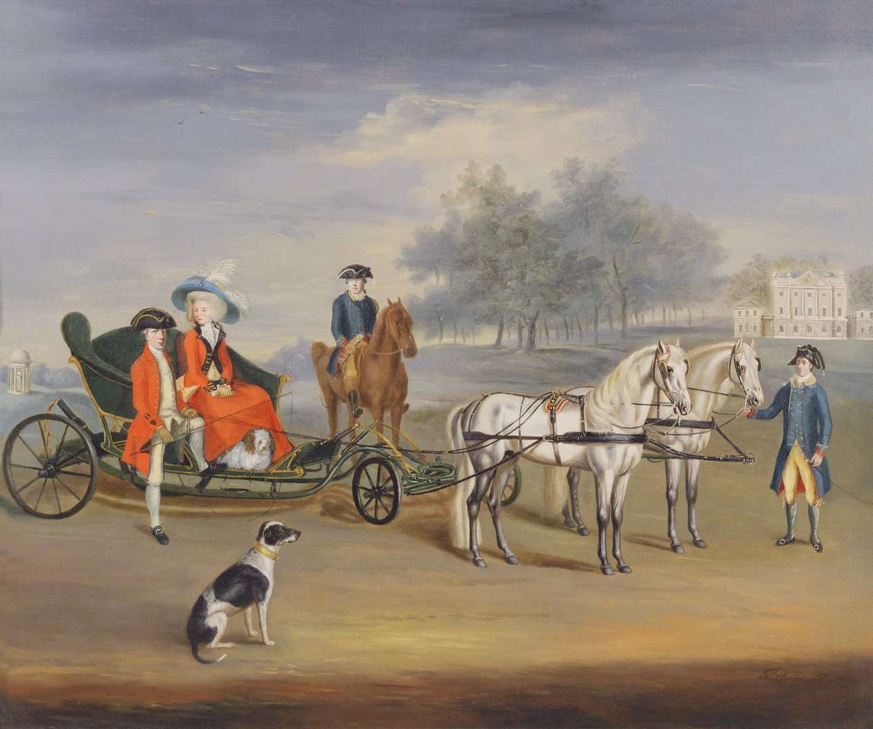 Edward Stratford, 2nd Earl of Aldborough, and His Wife, Anne Elizabeth, in the Grounds of Stratford Lodge, Baltinglass, County Wicklow, Ireland, c.1787 by J. Francis Sartorius