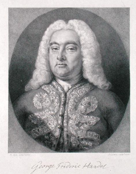 George Frederick Handel engraved by Frederick Christian Lewis I 1828 by Francis (after) Kyte