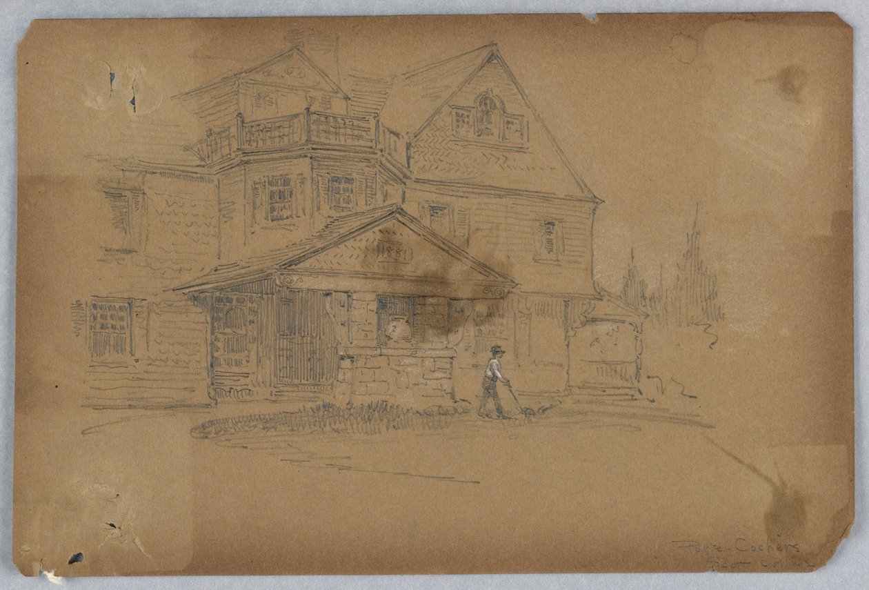 Porte-cochère, Scott Cottage by Francis Augustus Lathrop