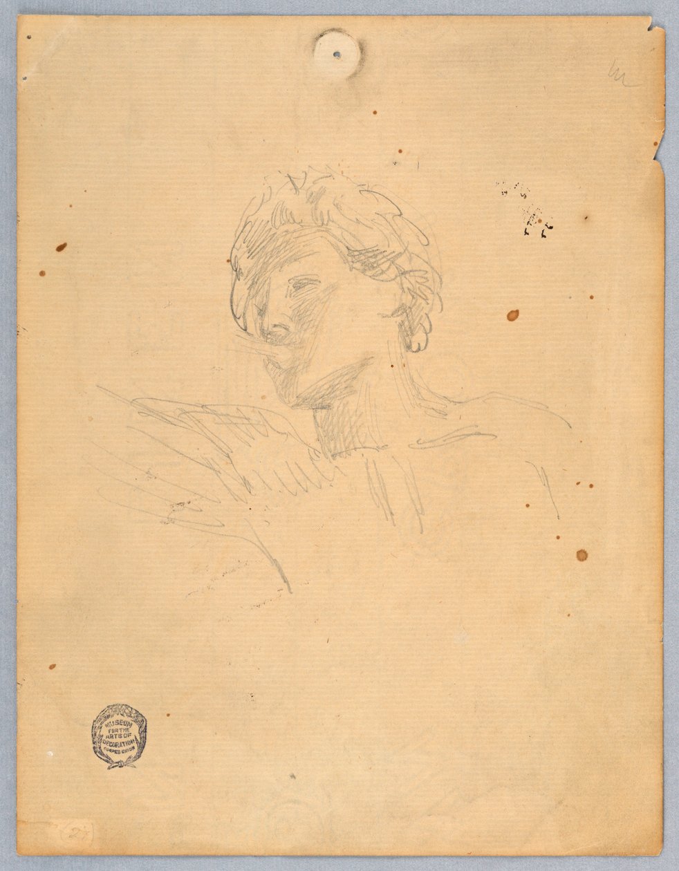 Sketch for the Head of an Angel by Francis Augustus Lathrop