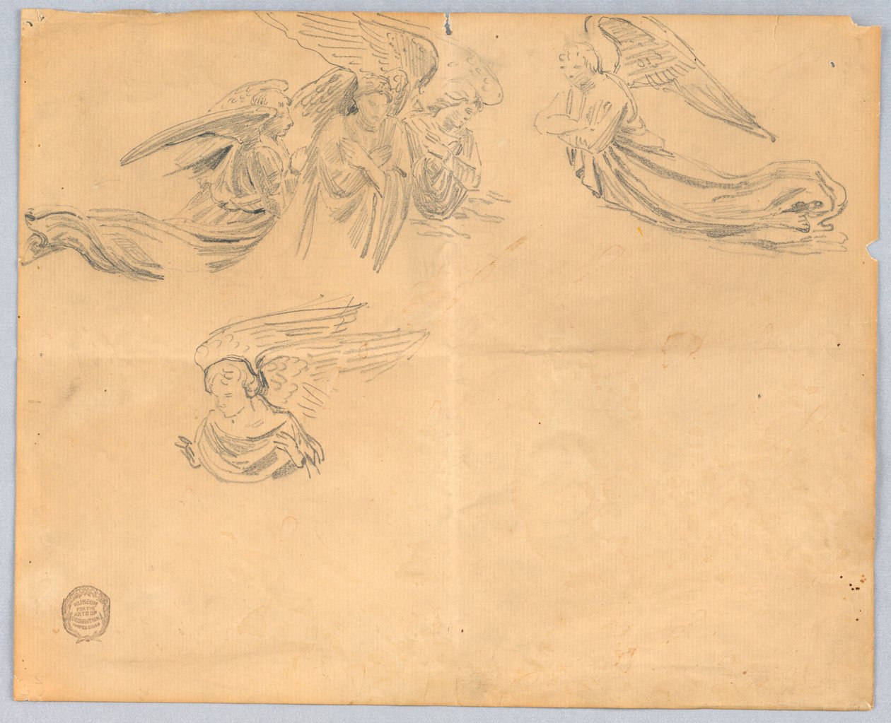 Sketch of Angels by Francis Augustus Lathrop
