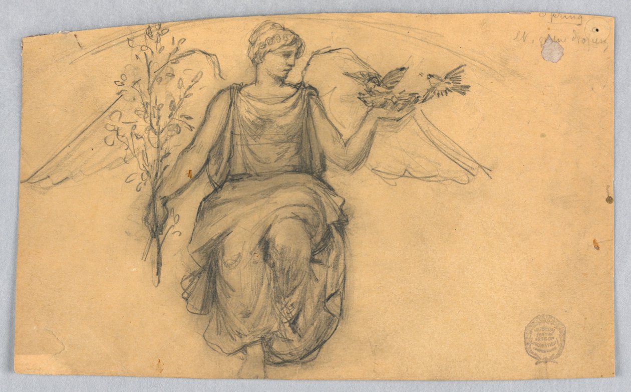 Spring, Sketch of Winged Figure by Francis Augustus Lathrop