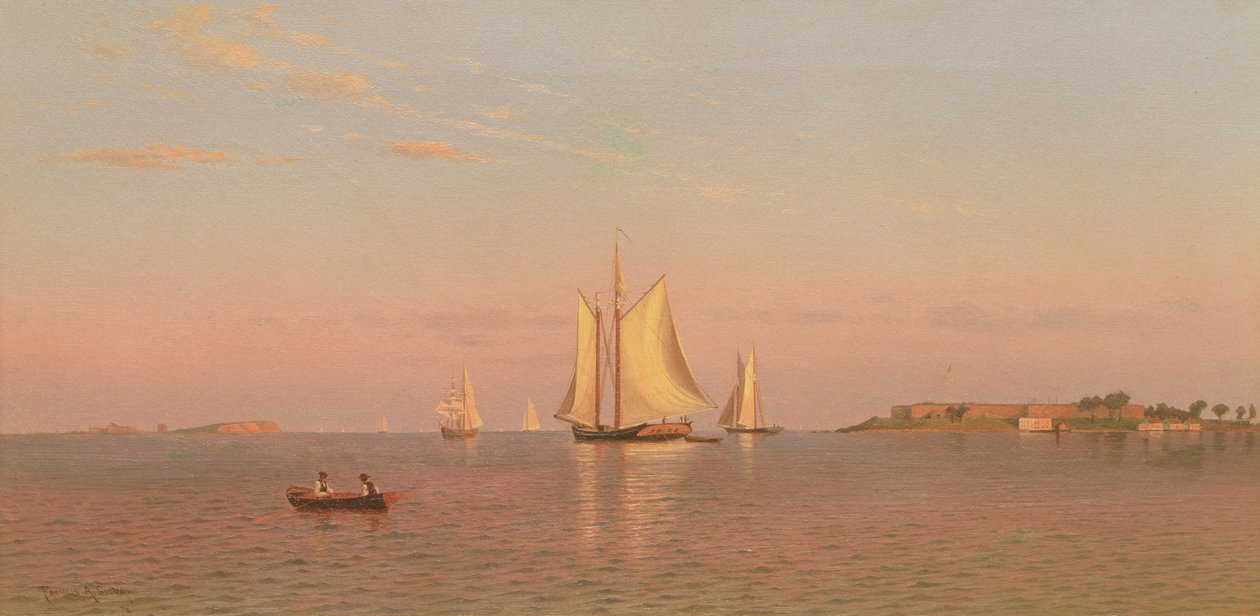 View of Boston Harbour Near Castle Island by Francis Augustus Silva