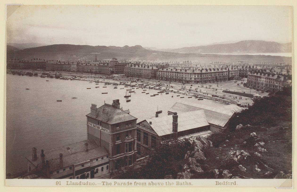 Llandudno - The Parade from above the Baths, 1860-94 by Francis Bedford