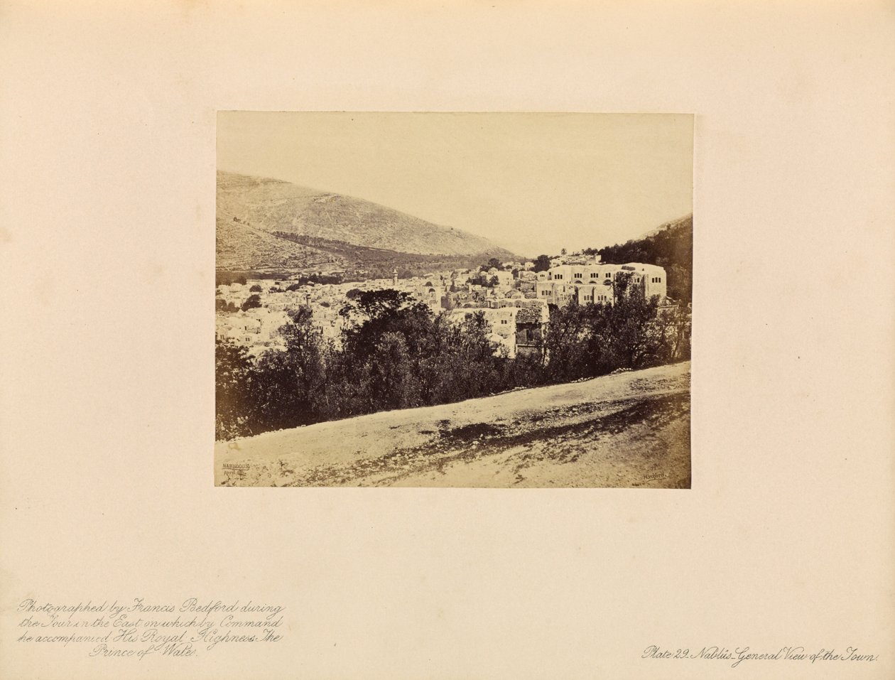 Nablus - General View of the Town by Francis Bedford