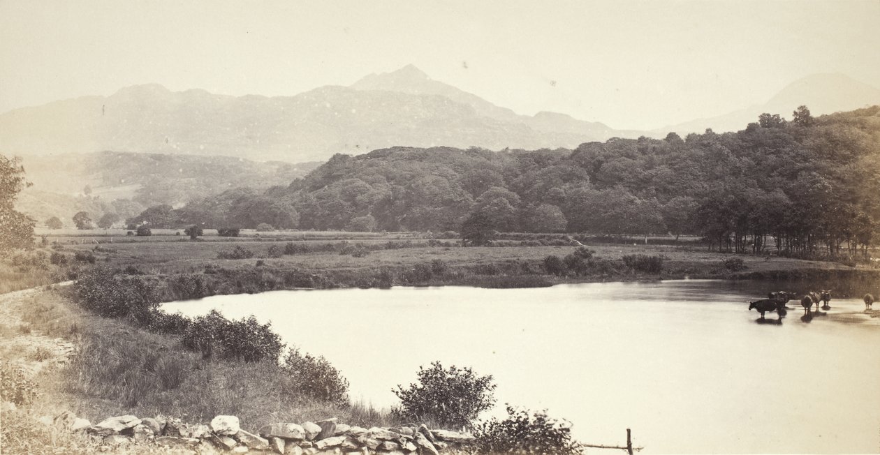 River Glaslyn and Mountains by Francis Bedford