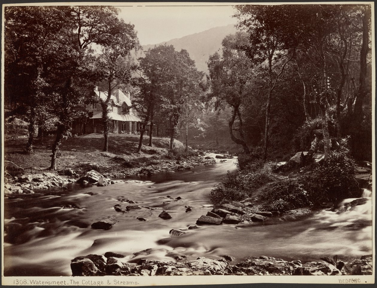 Watersmeet, The Cottage and Streams by Francis Bedford