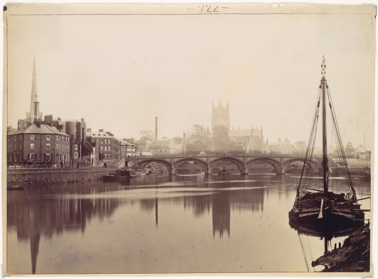 Worcester. From the Severn by Francis Bedford