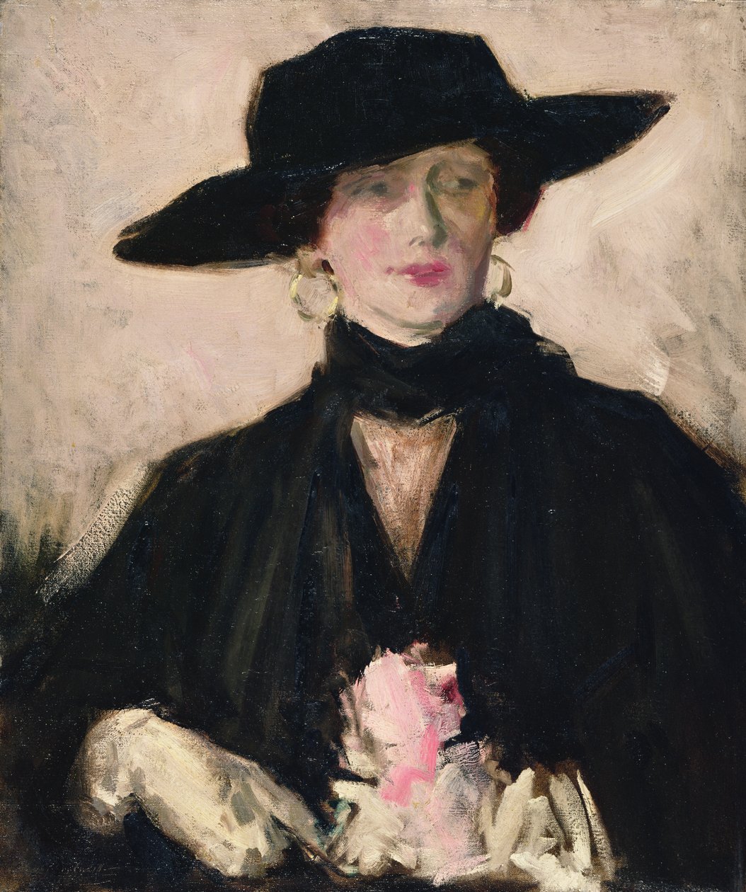 Lady in a Black Hat by Francis Campbell Boileau Cadell