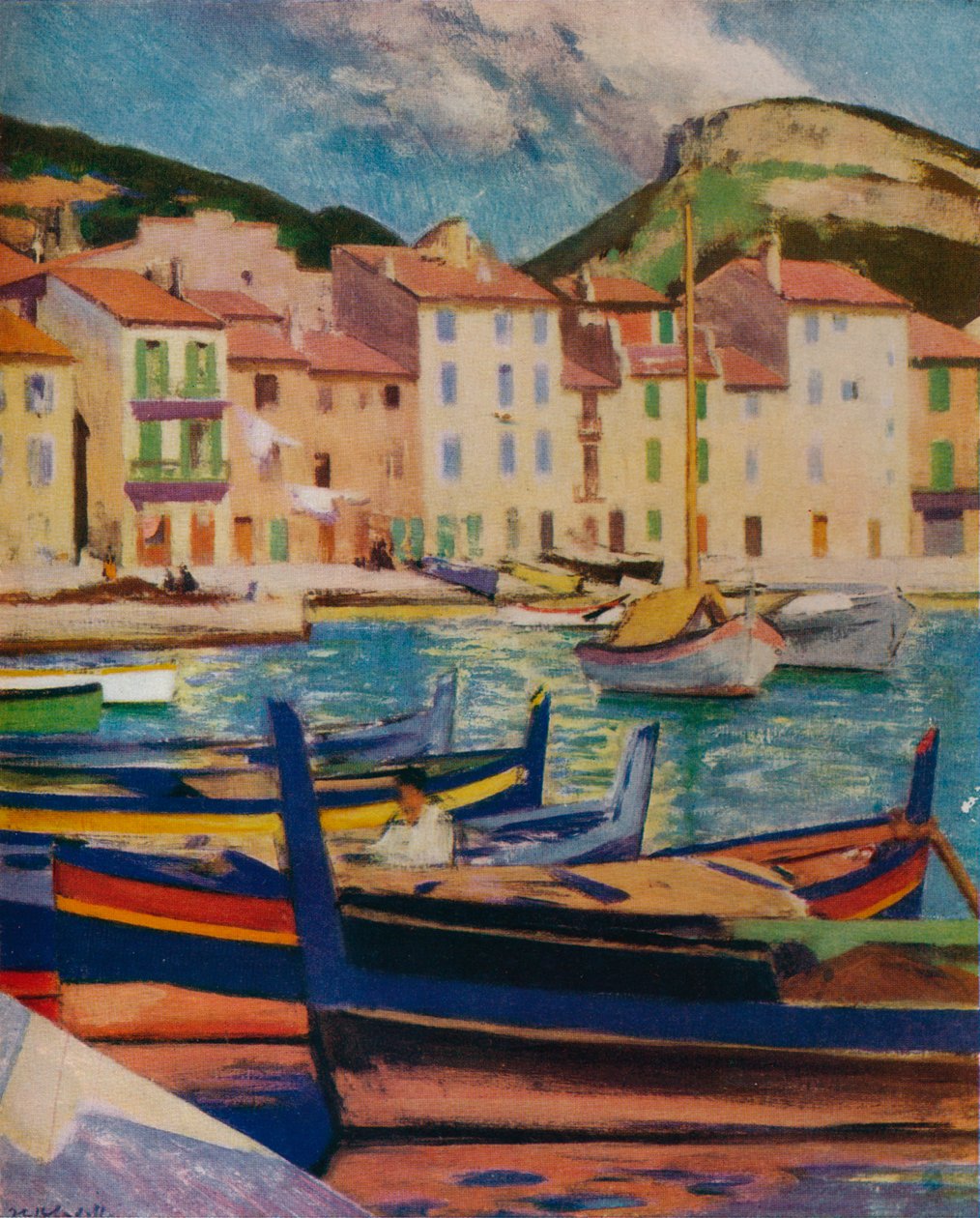The Harbour, Cassis, c1924 by Francis Campbell Boileau Cadell