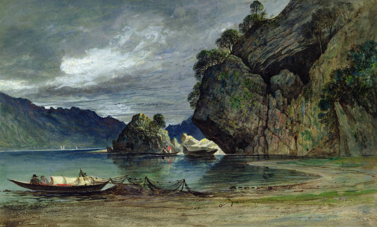 The Approach of a Storm on Liensfjord by Francis Danby