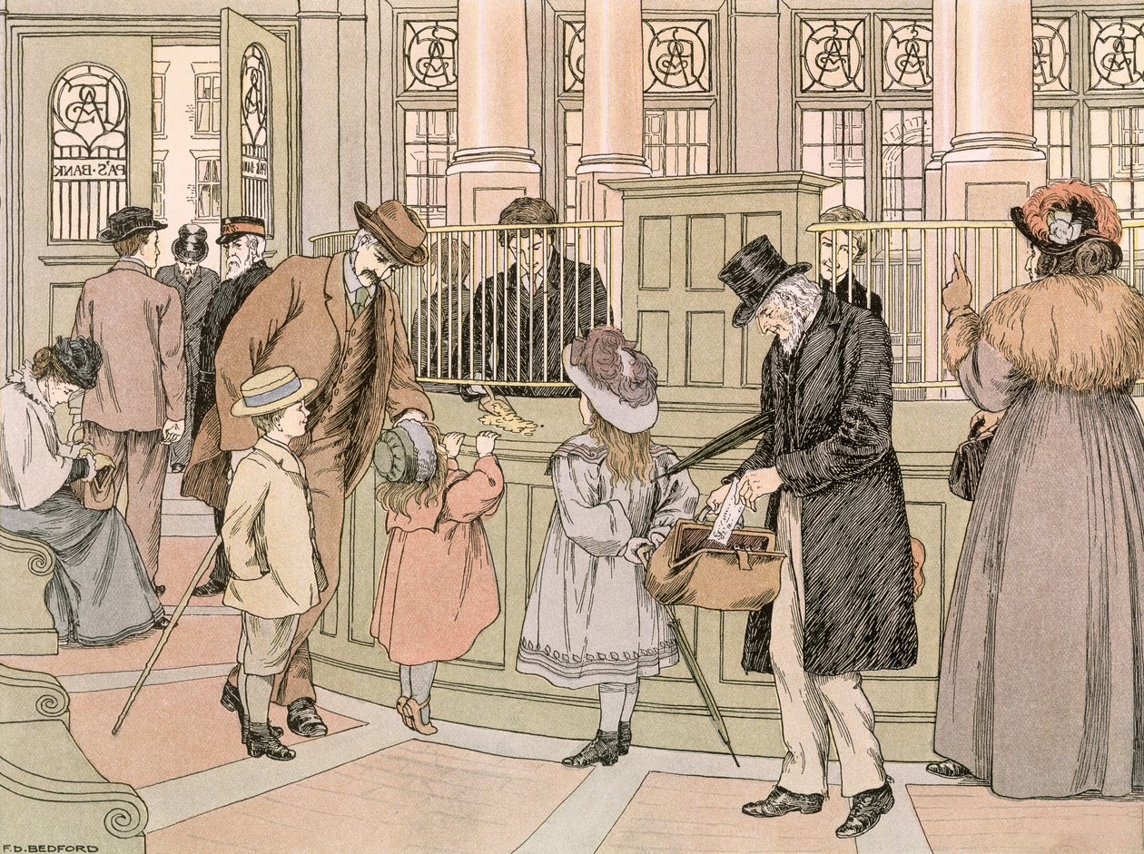 The Bank, from The Book of Shops by Francis Donkin Bedford