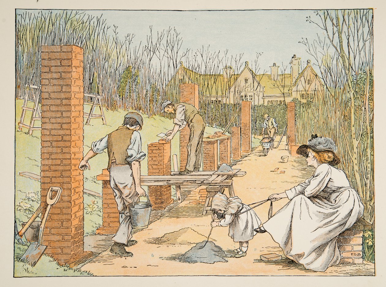 The Builder, from Four and Twenty Toilers, pub. 1900 by Francis Donkin Bedford