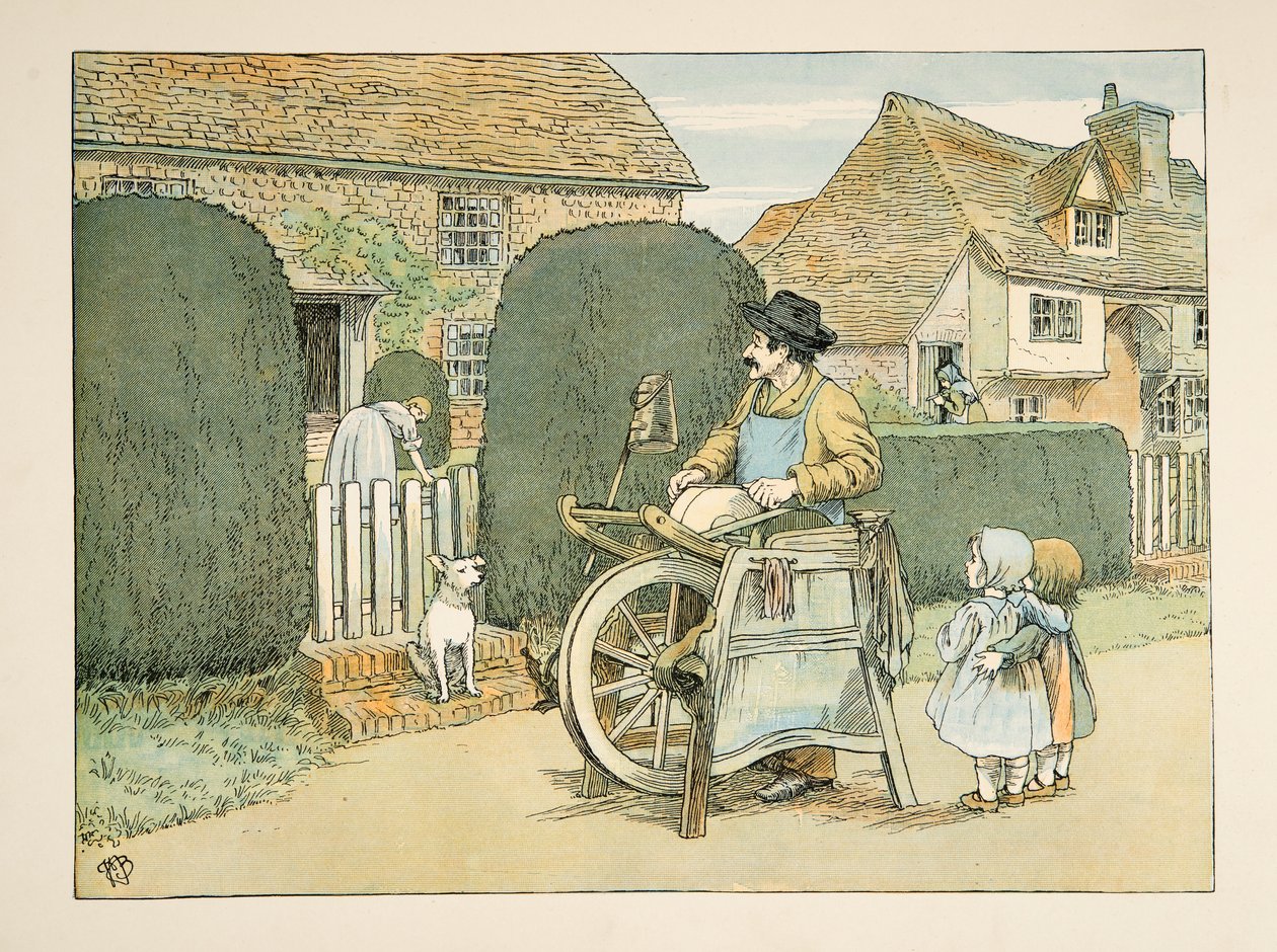 The Knife Grinder, from Four and Twenty Toilers, pub. 1900 by Francis Donkin Bedford