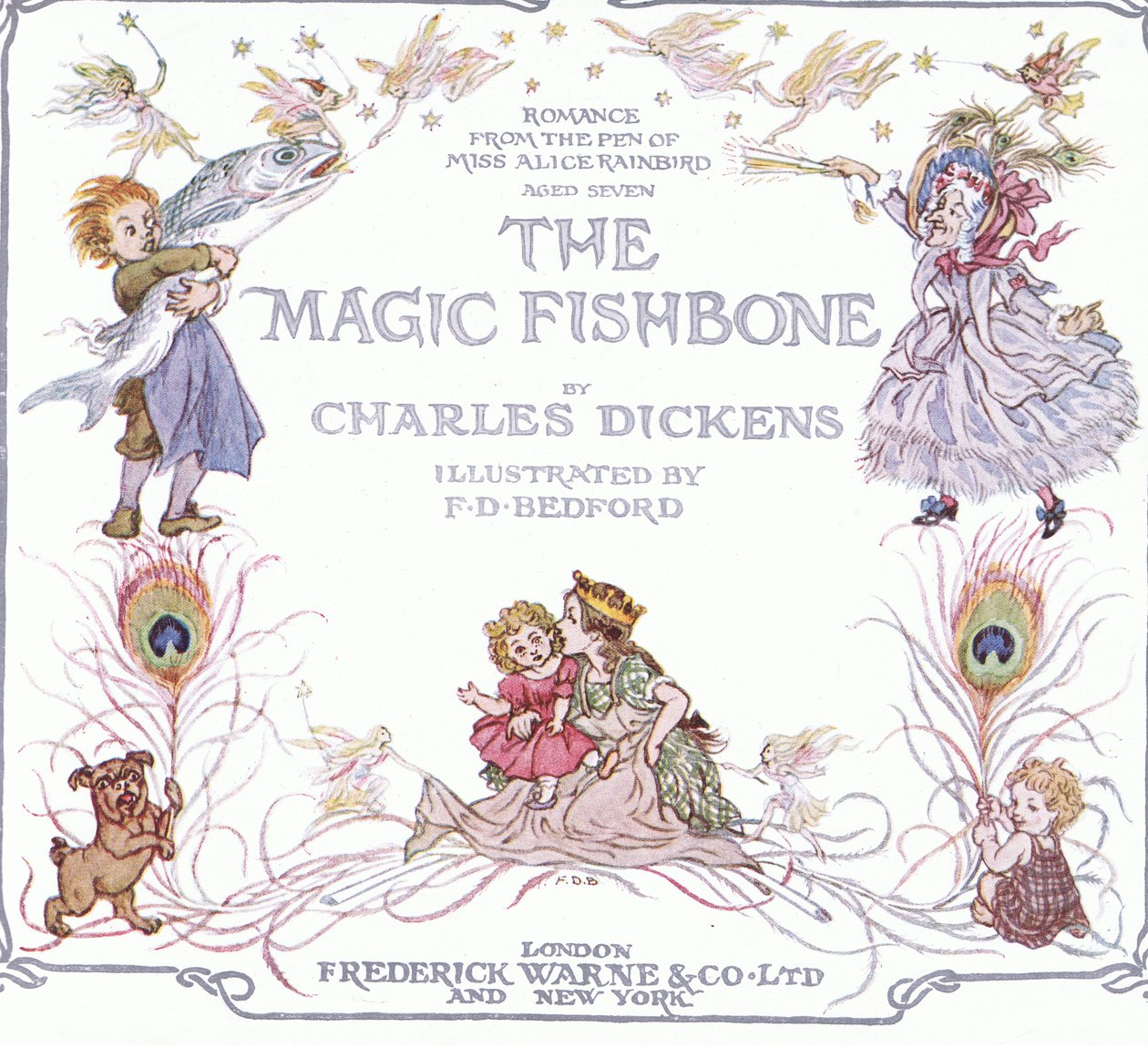 Title page, from The Magic Fishbone published by Warne & Co, circa 1940 by Francis Donkin Bedford