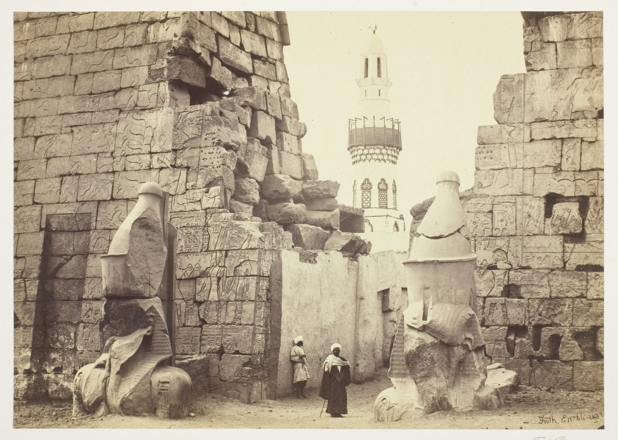 Entrance to the Great Temple, Luxor by Francis Frith