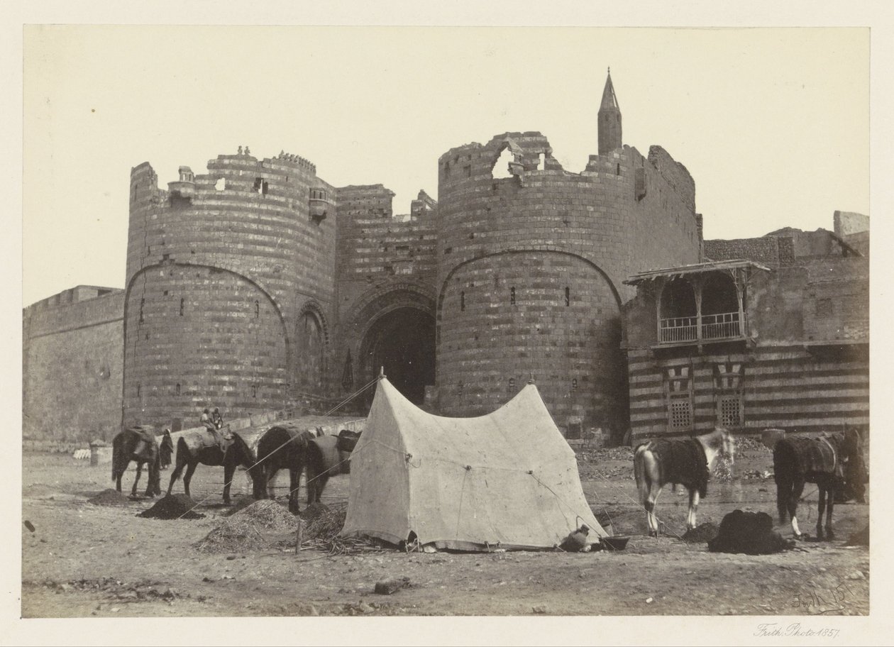View of Bab al-Azab, gate to the citadel of Cairo by Francis Frith