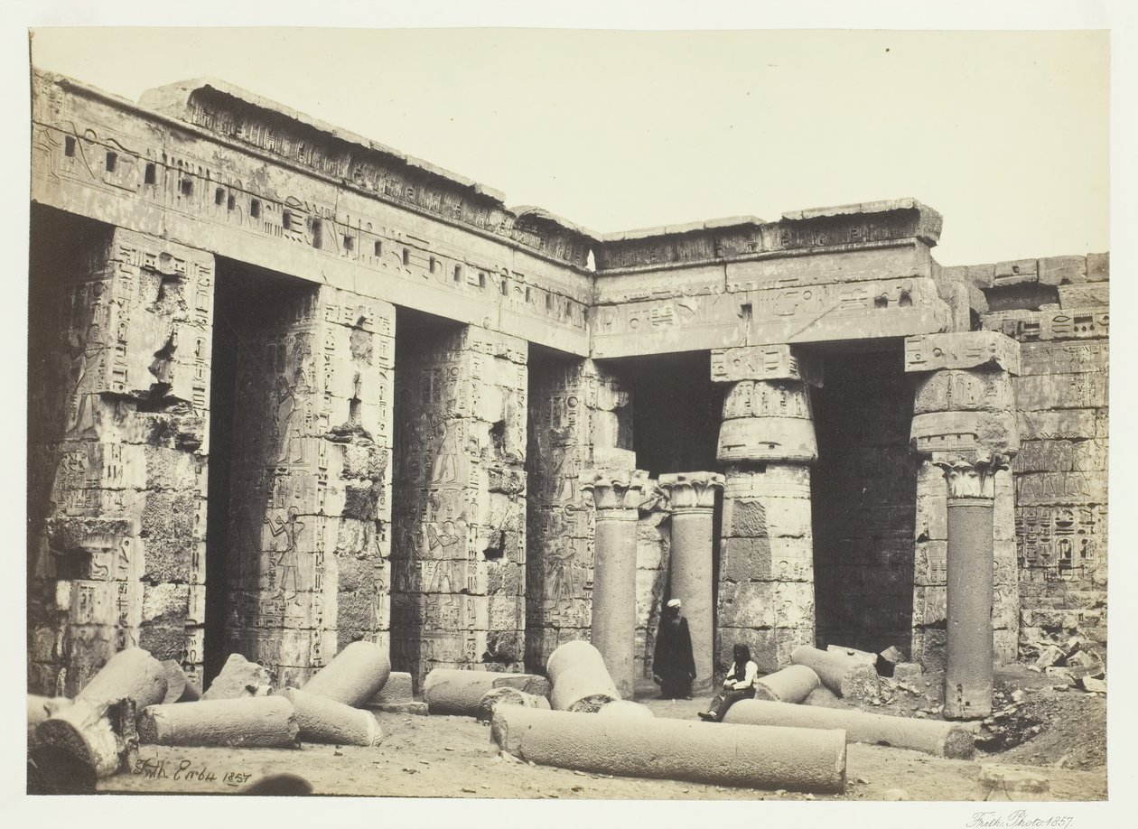 Interior Court of Medinet Habu, Thebes by Francis Frith