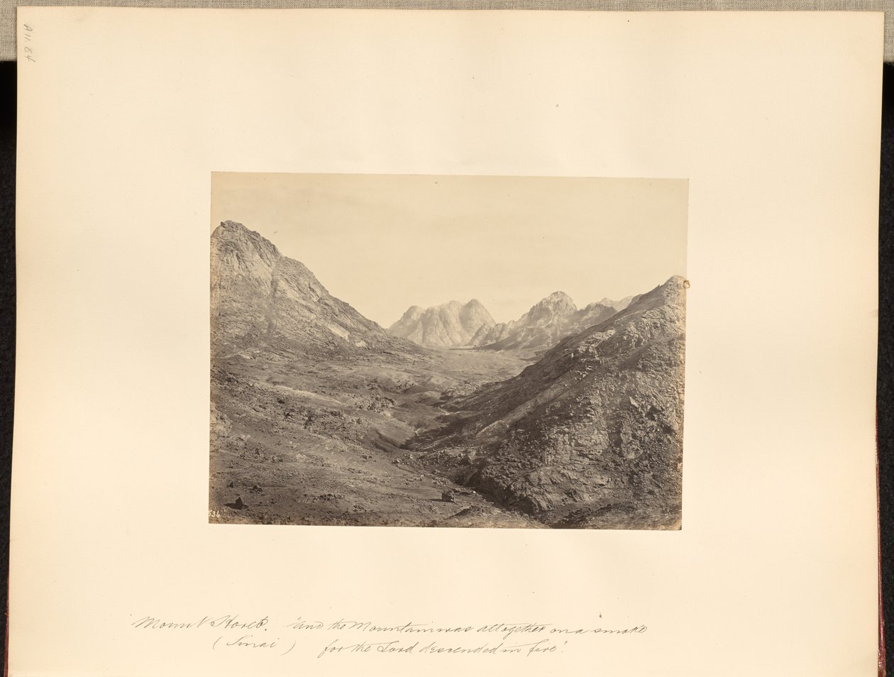 Mount Horeb (Sinai), and the mountain was altogether on a smoke, for the Lord descended in fire by Francis Frith