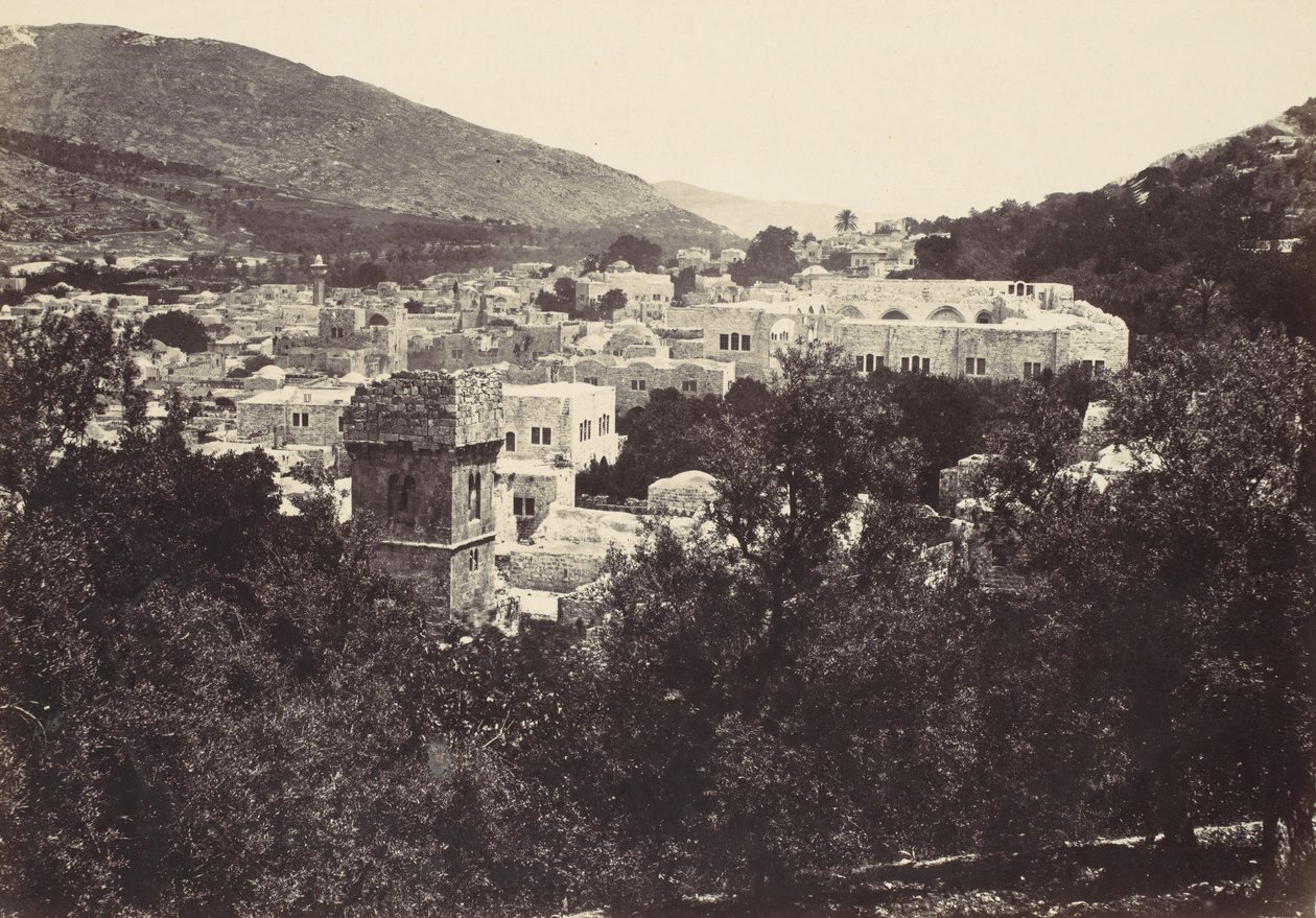 Nablous, The Ancient Shechem, 1857 by Francis Frith