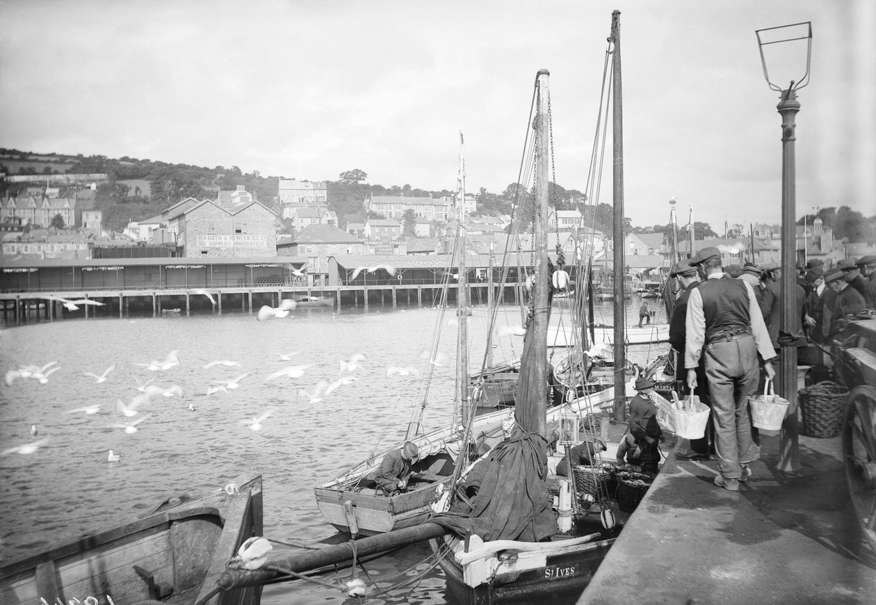 Newlyn Harbour and Fish Quay, Cornwall by Francis Frith