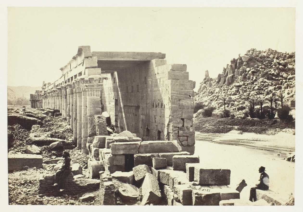 The Colonnade, Island of Philae by Francis Frith